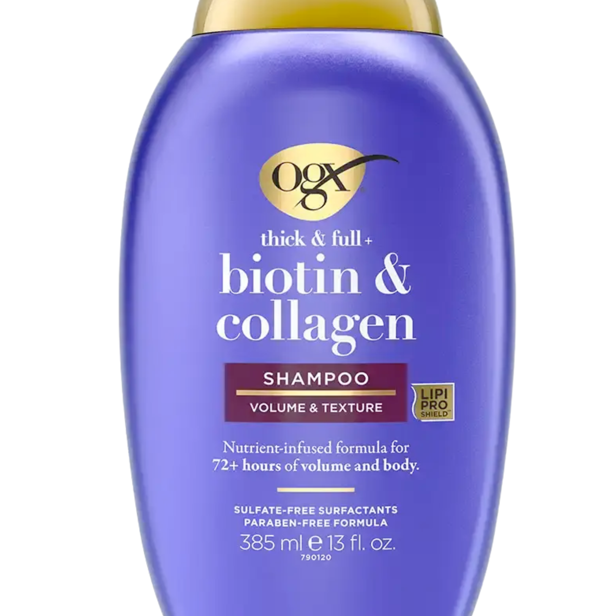 OGX Thick and Full Biotin and Collagen shampoo front label